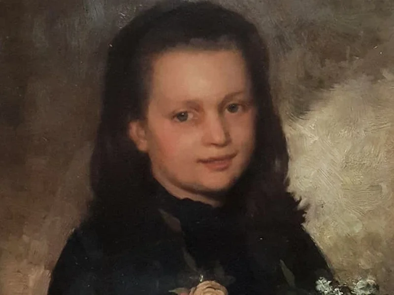 1839-Wilhelm Grögler - Ragazza con fiori
